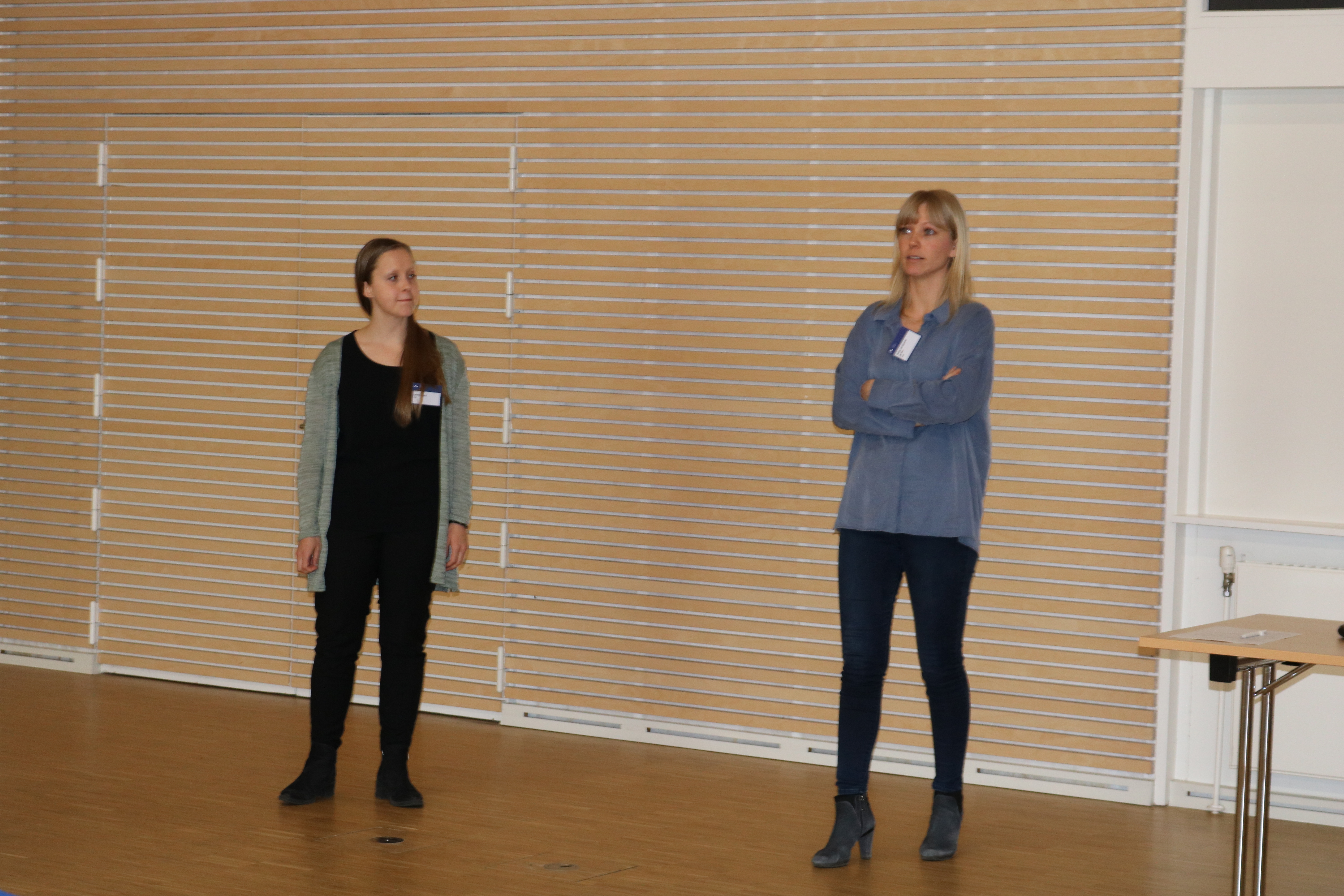 De to alumner Monica Bach fra DLG samt Mette Langgaard Jensen fra SEGES, som holdt oplæg om deres karriereveje. Foto: Linda S. Sørensen.